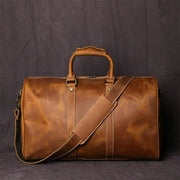 Genuine Leather Travel Duffel Bag – Cowhide Carryall