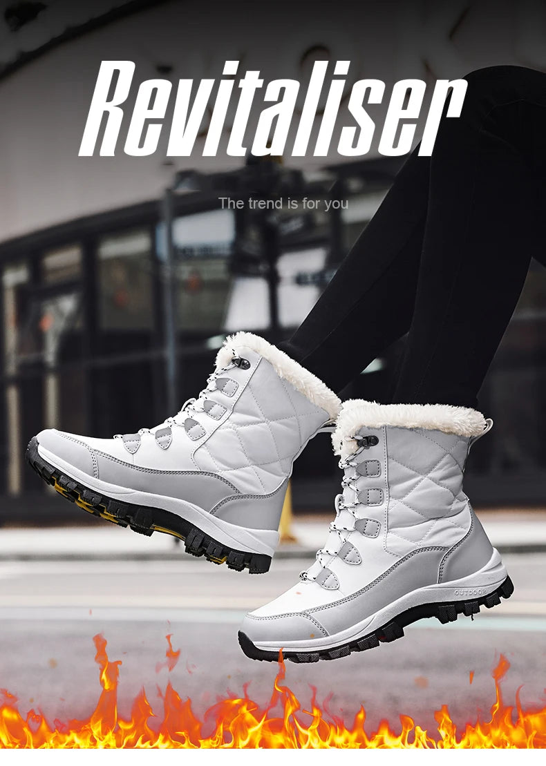 Plush Lined Ankle Snow Boots – Warm Grip Winter Style