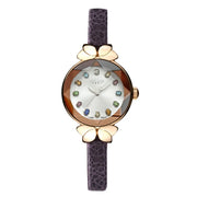Women’s Leather Strap Quartz Watch – Minimalist Design