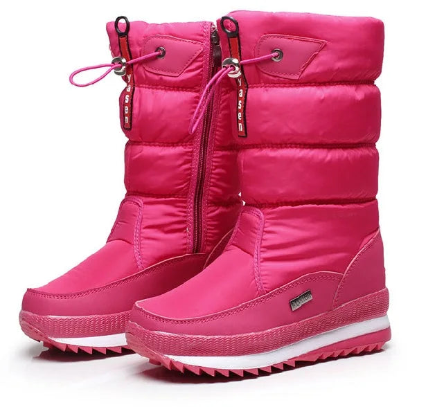 Mid-Calf Platform Snow Boots / Bottes de neige mi-mollet à plateforme