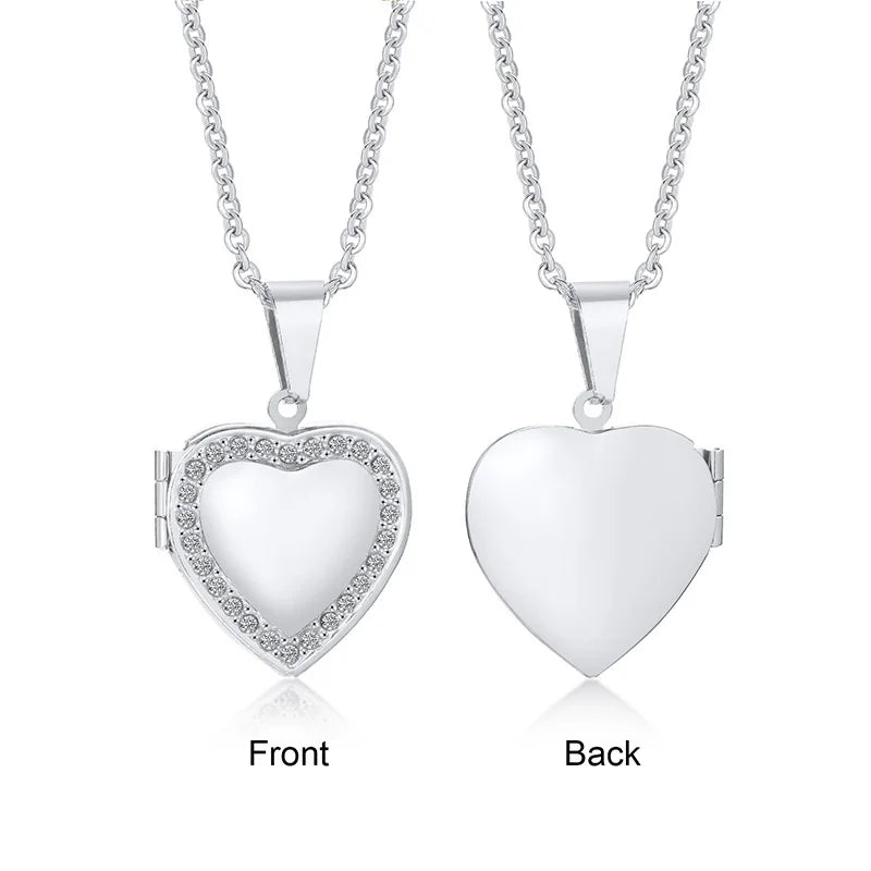 Stainless Steel Heart Locket – Personal Keepsake (Style 3) | OWNLUXE