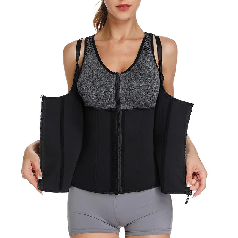 Women’s Waist Trainer Corset Vest – Firm Slimming Sauna Top