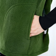 Extended-Size Vest Sleeveless Zip-Up Jacket | OWNLUXE