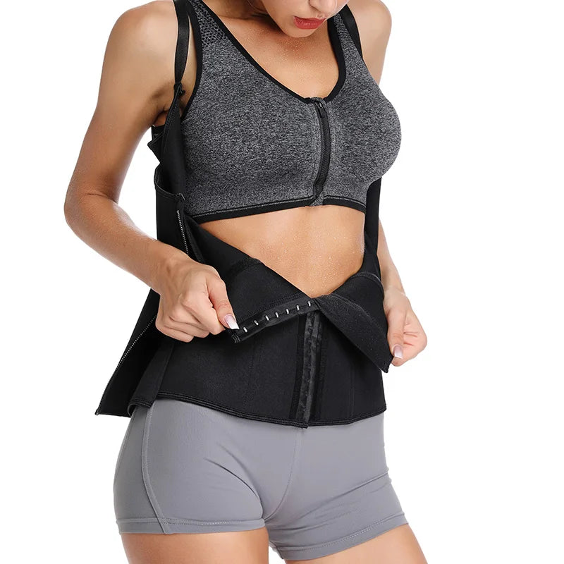 Women’s Waist Trainer Corset Vest – Firm Slimming Sauna Top