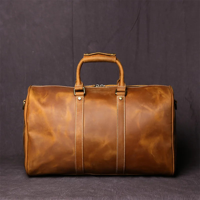 Leather Vintage Large-Capacity Travel Bag | OWNLUXE
