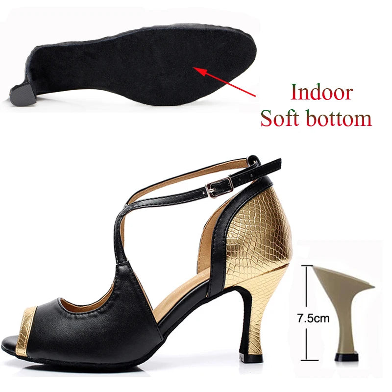 Latin & Tango Dance Shoes for Women – Satin High Heels