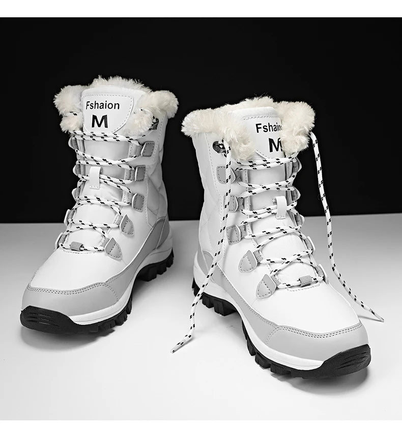 Plush Lined Ankle Snow Boots – Warm Grip Winter Style