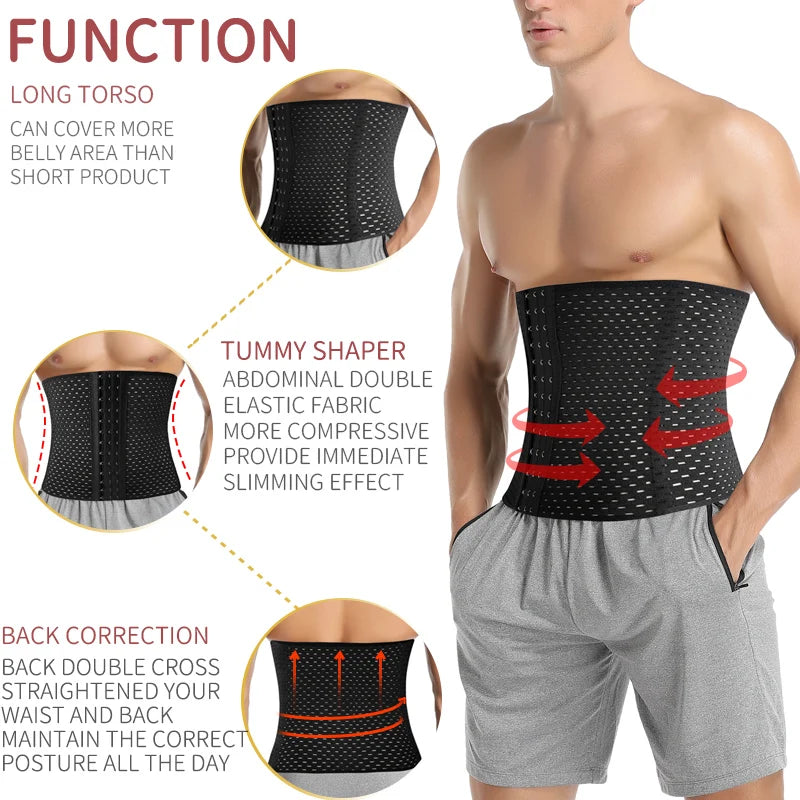 Men’s Waist Trainer Shaper – High Compression Belt