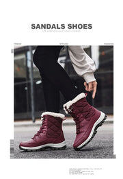 Plush Lined Ankle Snow Boots – Warm Grip Winter Style