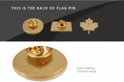 Canada Map Flag National Emblem Brooch - Lapel Pin Badge for Clothing & Official Use