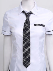 School Uniform Costume Set – 3-Piece Shirt, Skirt & Tie
