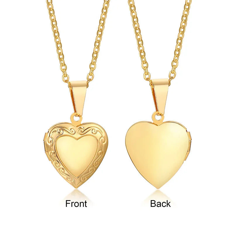 Stainless Steel Heart Locket – Personal Keepsake (Style 3) | OWNLUXE