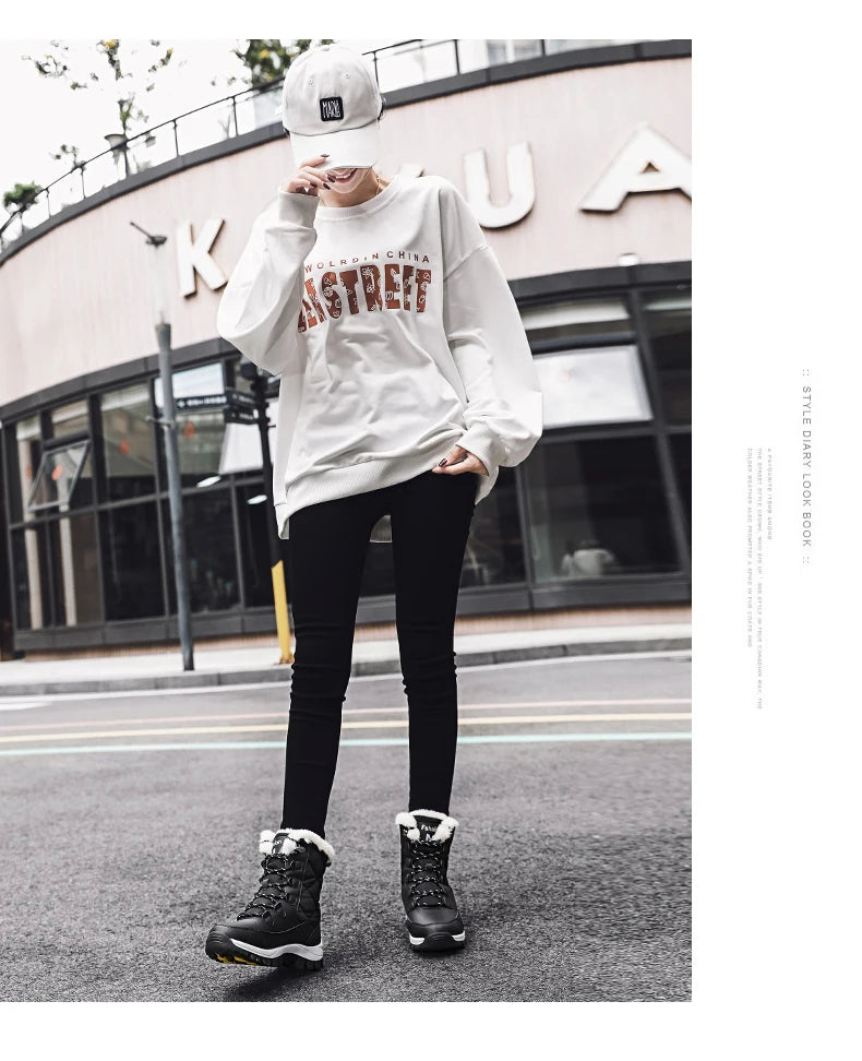 Plush Lined Ankle Snow Boots – Warm Grip Winter Style