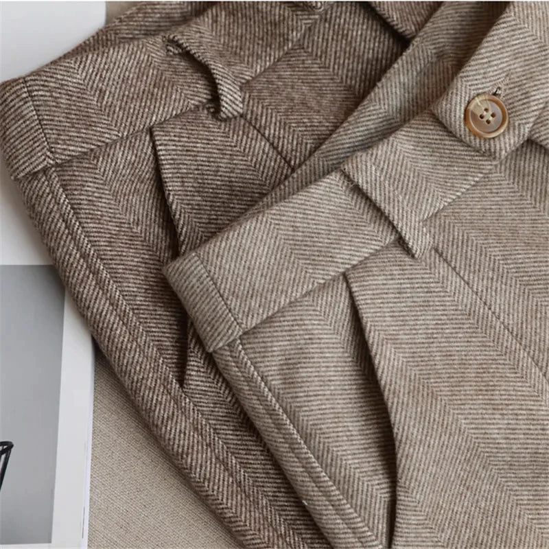 Wool High-Waist Pants | OWNLUXE