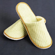 Disposable Hotel Spa Slippers – 5 Pairs Plush Cotton Slides