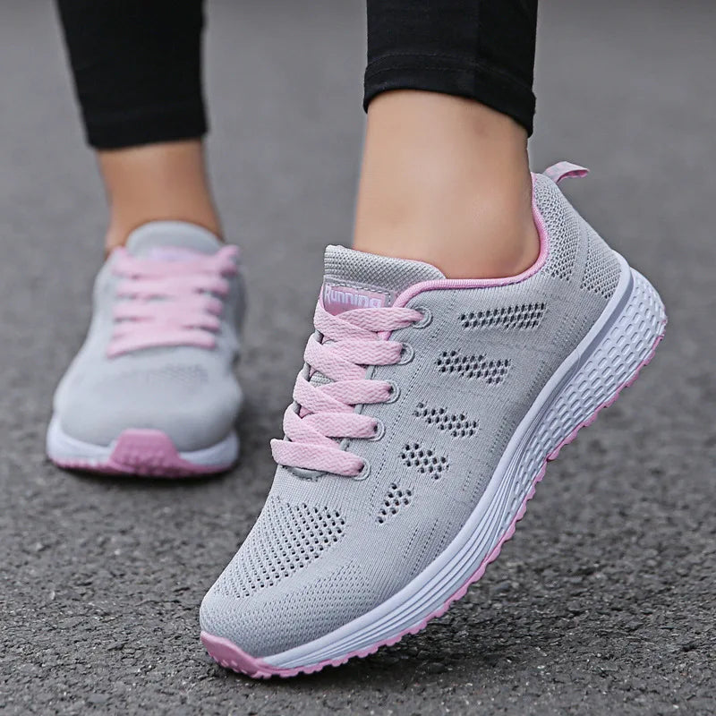Lightweight Mixed-Color Sneakers - Breathable Everyday Comfort