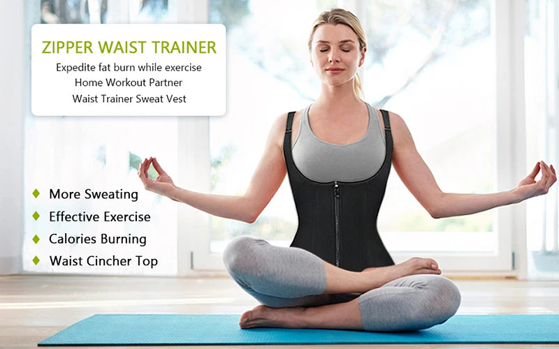 Women’s Waist Trainer Corset Vest – Firm Slimming Sauna Top