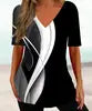 Load image into Gallery viewer, Women&#39;s T Shirt Fashion V-neck Short Sleeve Tees Female Loose Casual Pullover T Shirt

