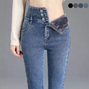 High-Waist Skinny Velvet Pants | OWNLUXE