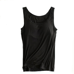 Versatile Women's Padded Camisole with Built-In Bra – Breathable & Supportive Tank Top