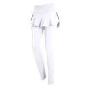 High-Waist Yoga Leggings with Skirt – Push-Up & Pockets