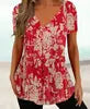 Women's T Shirt Fashion V-neck Short Sleeve Tees Female Loose Casual Pullover T Shirt