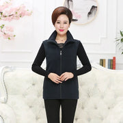 Extended-Size Vest Sleeveless Zip-Up Jacket | OWNLUXE