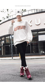 Load image into Gallery viewer, Plush Lined Ankle Snow Boots – Warm Grip Winter Style
