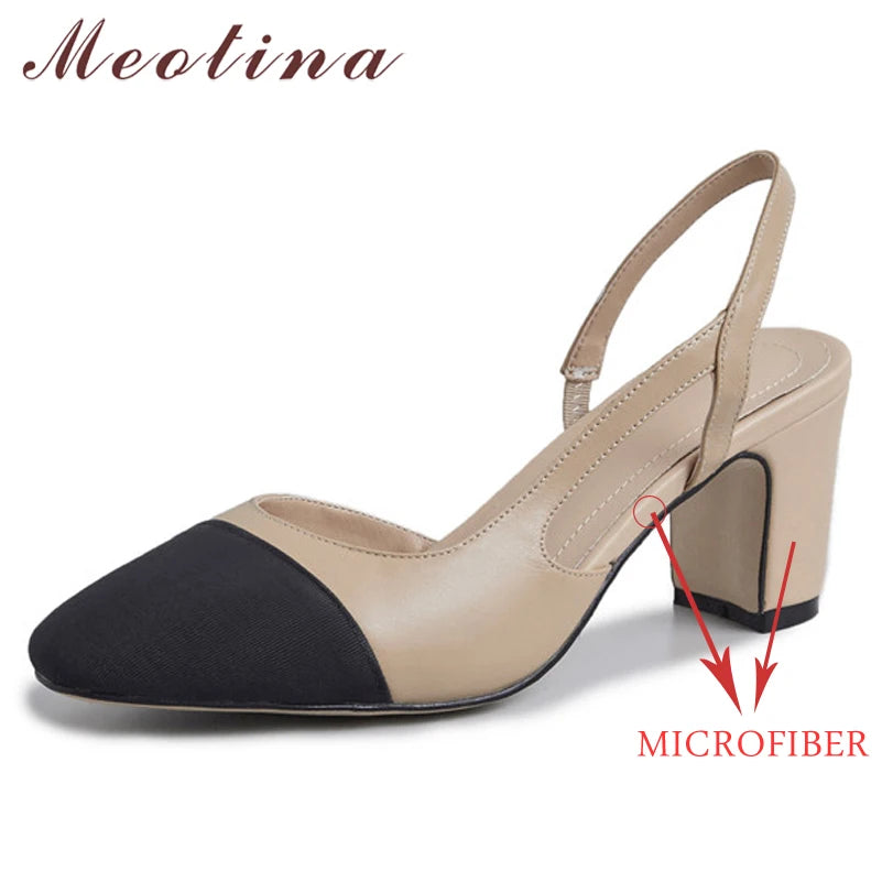 Women's Square Toe Leather Pumps | OWNLUXE