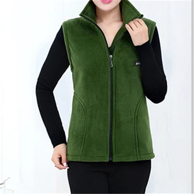 Extended-Size Vest Sleeveless Zip-Up Jacket | OWNLUXE