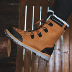 Load image into Gallery viewer, Unisex Plush-Lined Midi Winter Boots – Leather &amp; Grip
