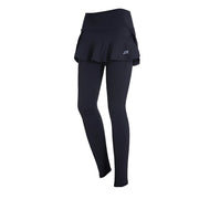 High-Waist Yoga Leggings with Skirt – Push-Up & Pockets
