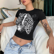 Rhinestone Short-Sleeve Blouse | OWNLUXE