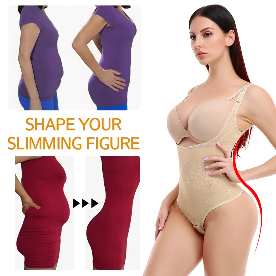 Shapewear Bodysuit - Tummy Control Thong Body Shaper for Women