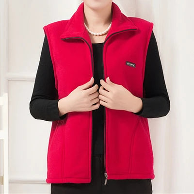 Extended-Size Vest Sleeveless Zip-Up Jacket | OWNLUXE