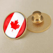 Canada Map Flag National Emblem Brooch - Lapel Pin Badge for Clothing & Official Use