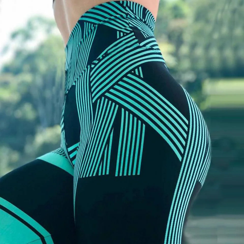 Women's Yoga Pants S-XXXL Plus Size Leggings Sport 3D Printed Stretchy  High Waist Fitness Legging Slim Stretch Running Pants