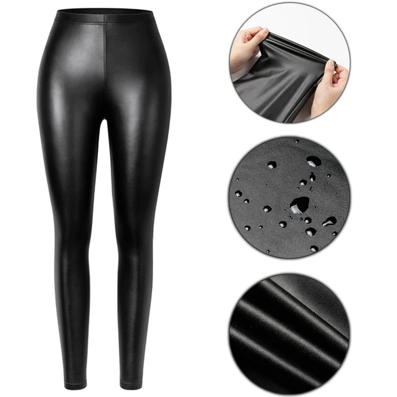 Faux Leather Skinny Push-Up Leggings | OWNLUXE