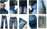 Faux Denim Leggings - High Waist Tummy Control Jeggings