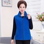 Extended-Size Vest Sleeveless Zip-Up Jacket | OWNLUXE