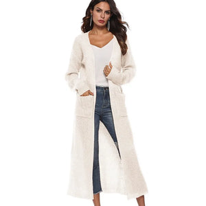 Women's Long Open-Front Cardigan – Chic & Comfortable for Spring/Autumn 🍂