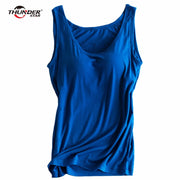 Women’s Padded Camisole with Built-In Bra – Modal Stretch Tank