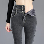 High-Waist Skinny Velvet Pants | OWNLUXE