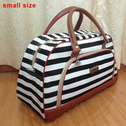 Women's PU Leather Travel Duffle Bag – Geometric Design Weekender