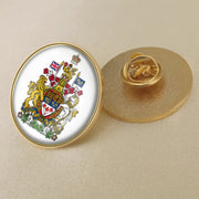 Canada Map Flag National Emblem Brooch - Lapel Pin Badge for Clothing & Official Use