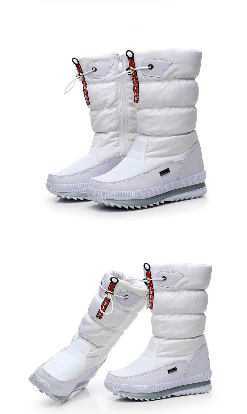Mid-Calf Platform Snow Boots / Bottes de neige mi-mollet à plateforme