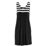Load image into Gallery viewer, Casual Women&#39;s Striped Jersey Dress with Pockets
