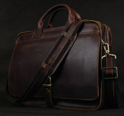 Genuine Cowhide Leather Men's Briefcase - 15" Laptop Business Bag | OWNLUXE