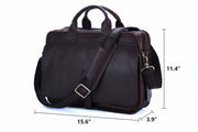 Genuine Cowhide Leather Men's Briefcase - 15" Laptop Business Bag | OWNLUXE