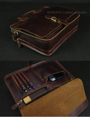 Genuine Cowhide Leather Men's Briefcase - 15" Laptop Business Bag | OWNLUXE